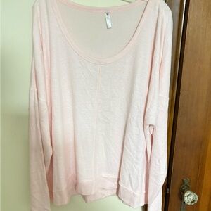NWT Elegant Light Simple Pleasures Pink Long Sleeve Top